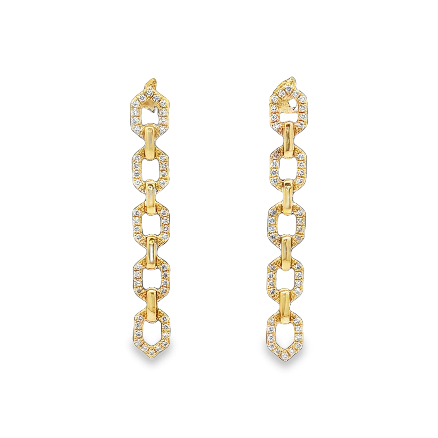 Yellow Gold Diamond Earrings