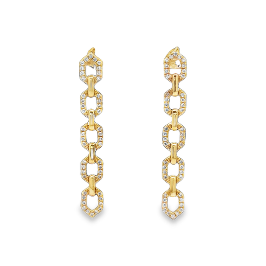 Yellow Gold Diamond Earrings