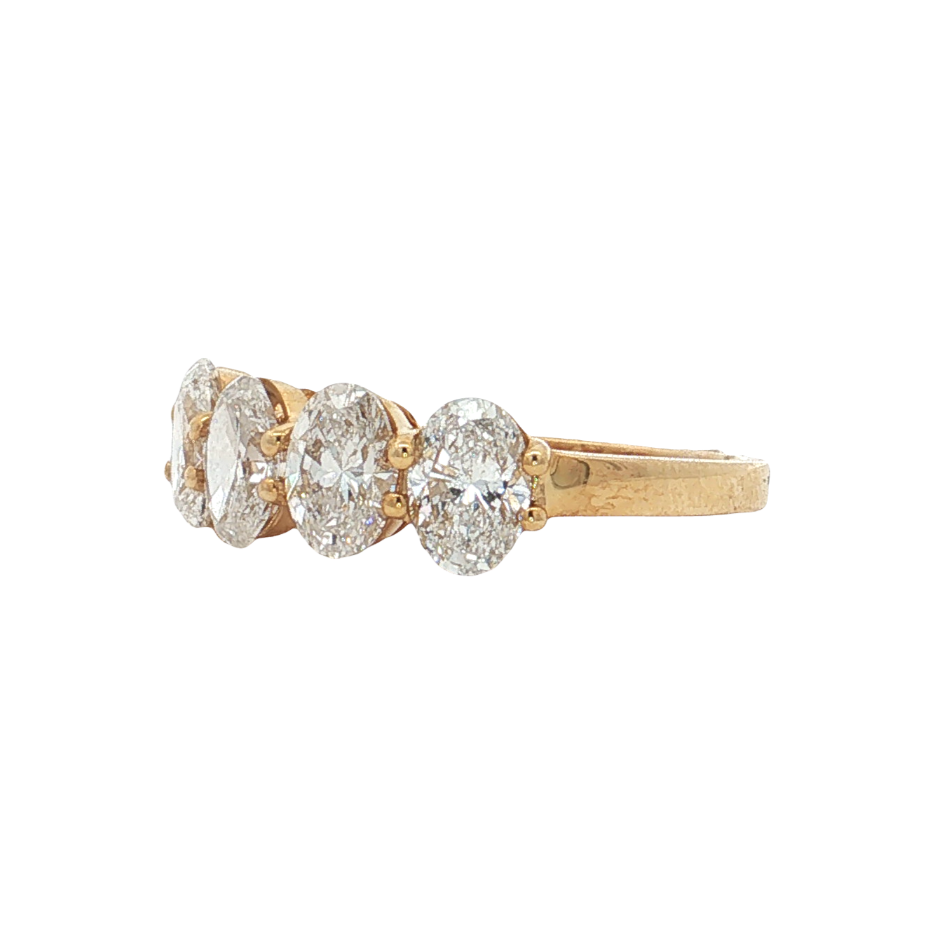 Yellow Gold Lab-Diamond Band