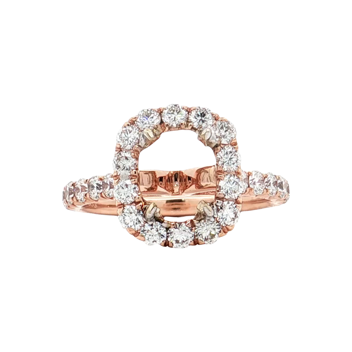 Rose Gold Diamond Bridal Setting