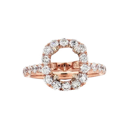 Rose Gold Diamond Bridal Setting