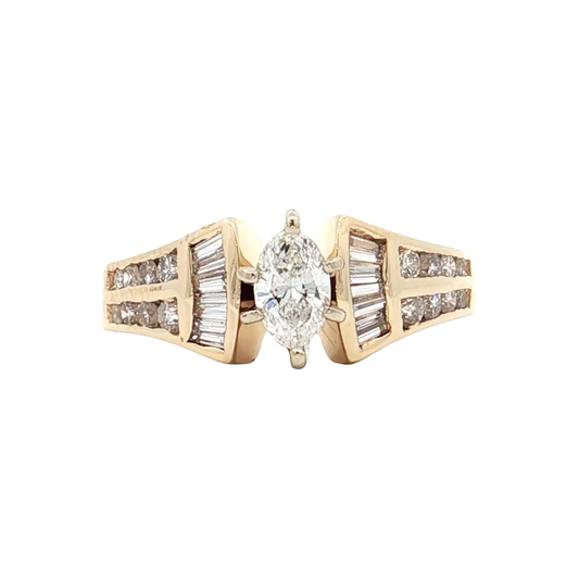 Yellow Gold Diamond Bridal Ring