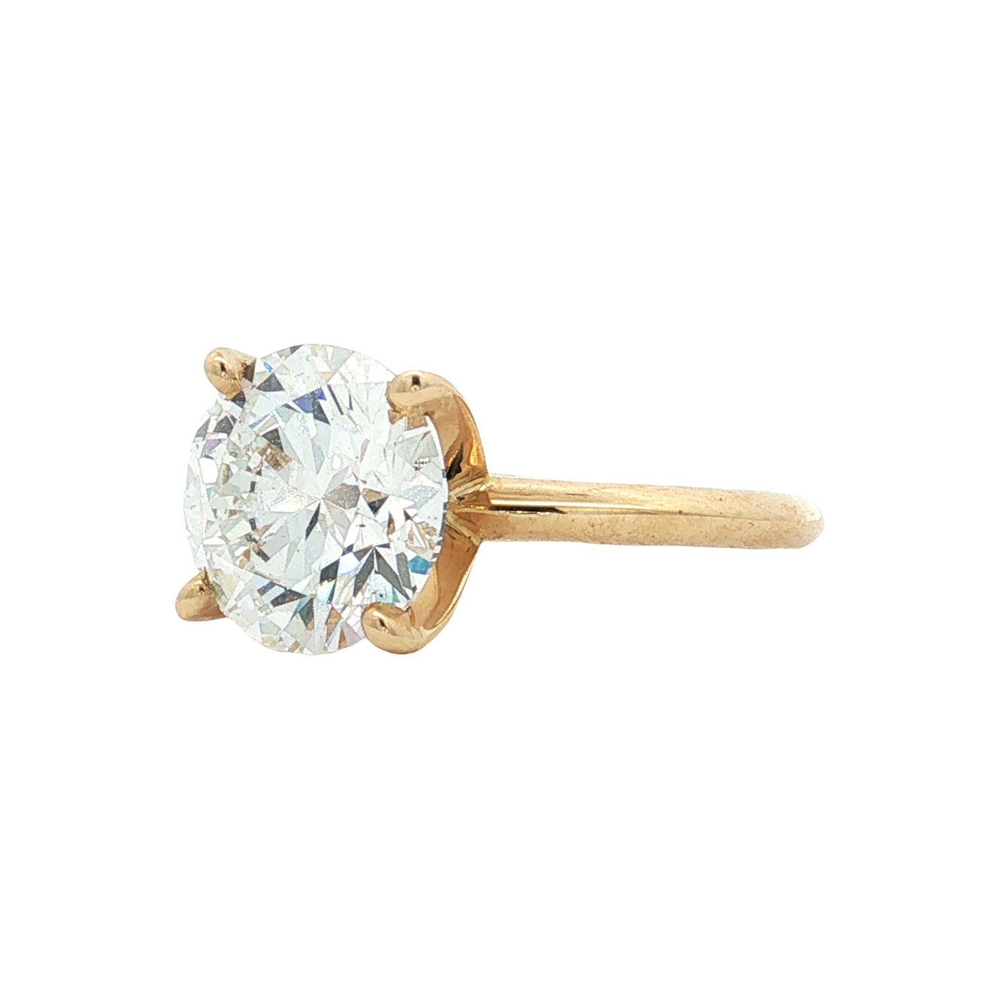 Yellow Gold Lab-Diamond Ring