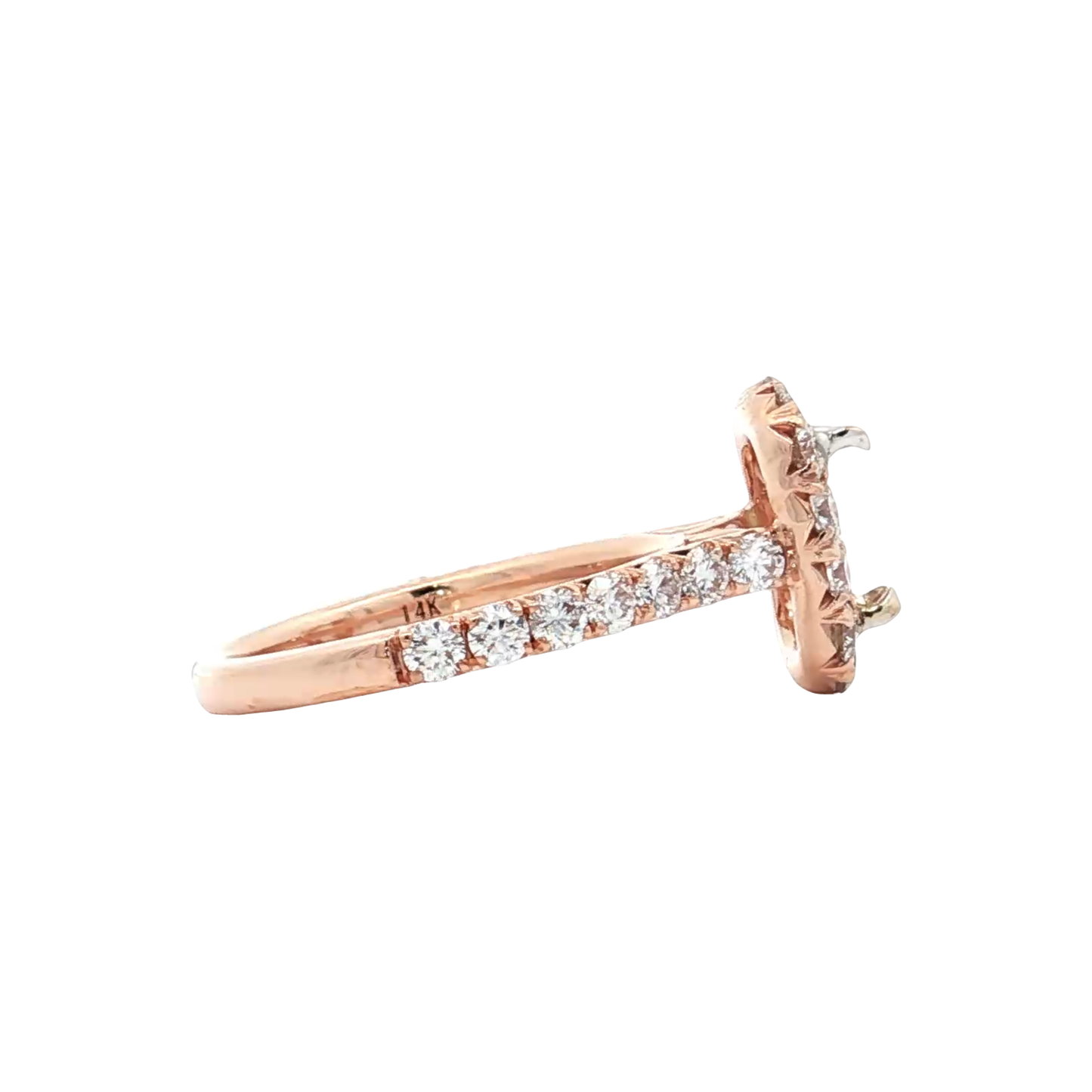 Rose Gold Diamond Bridal Setting
