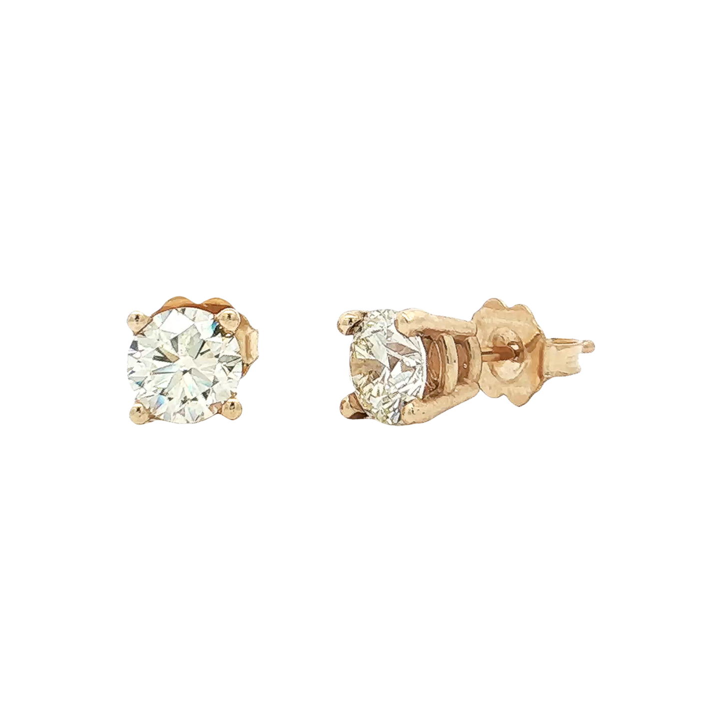Yellow Gold Diamond Studs