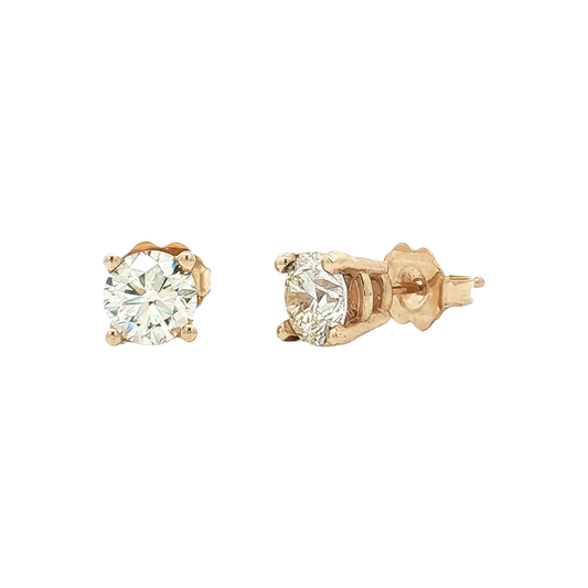 Yellow Gold Diamond Studs