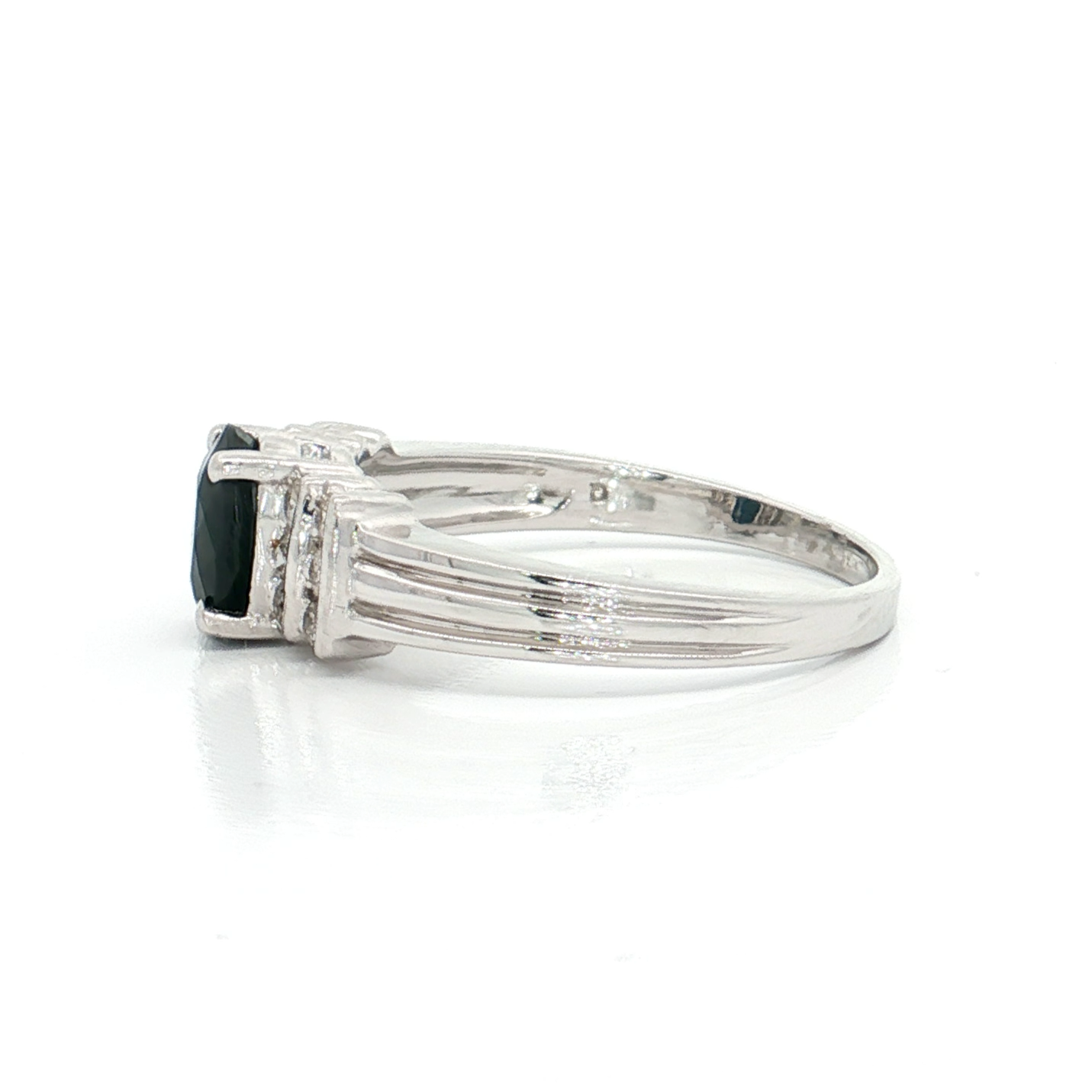 White Gold Sapphire & Diamond Ring