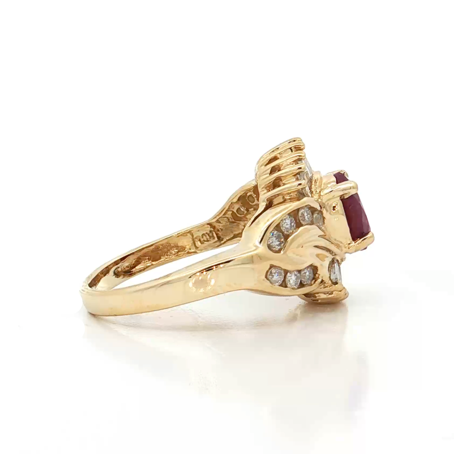 Yellow Gold Ruby & Diamond Ring