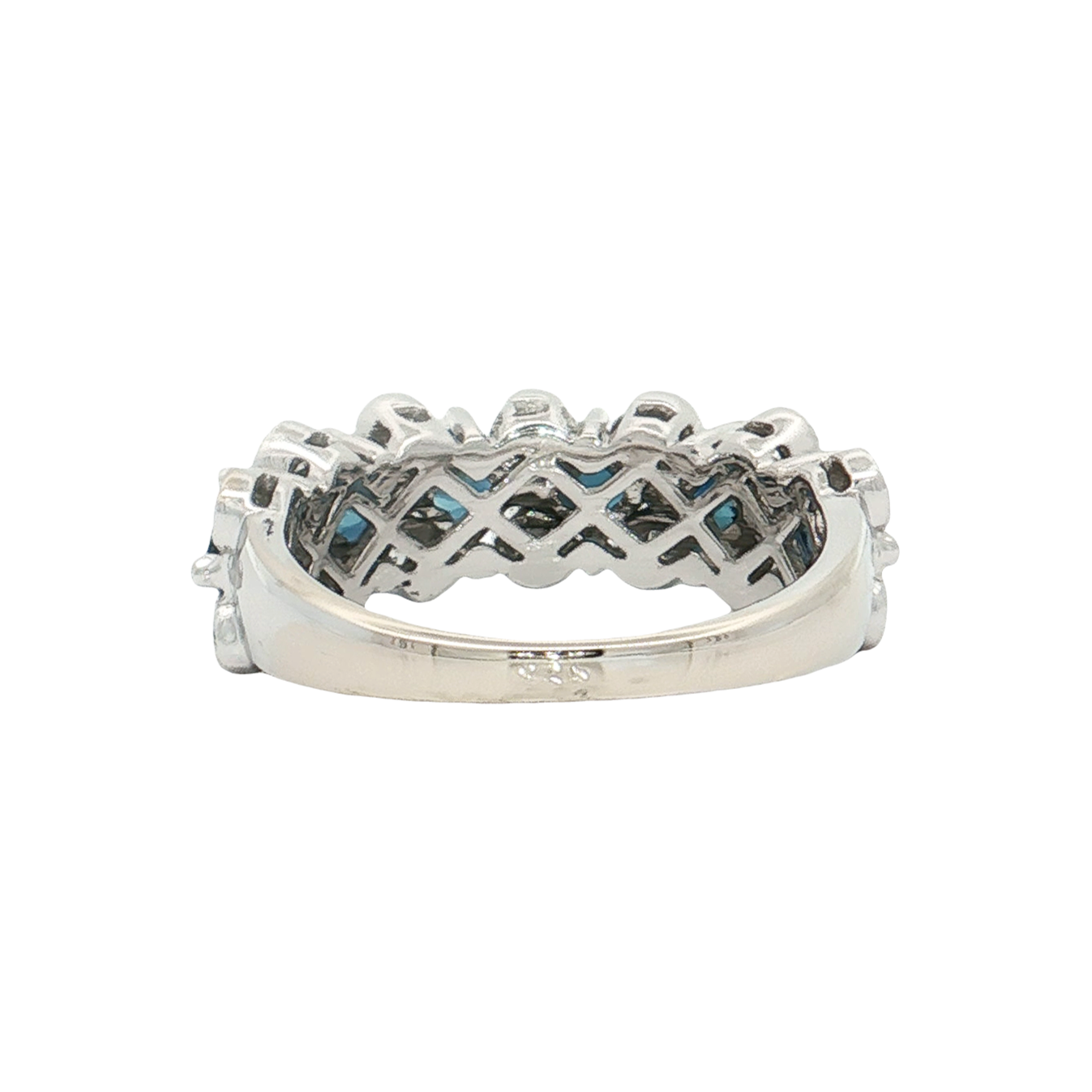 White Gold Sapphire & Diamond Band