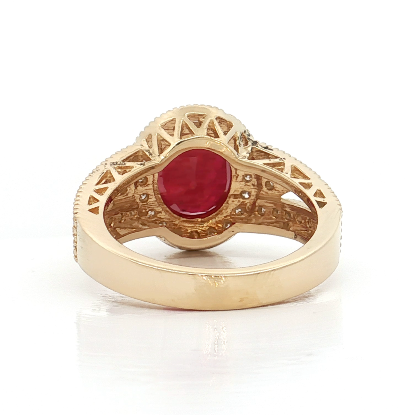 Yellow Gold Ruby & Diamond Ring