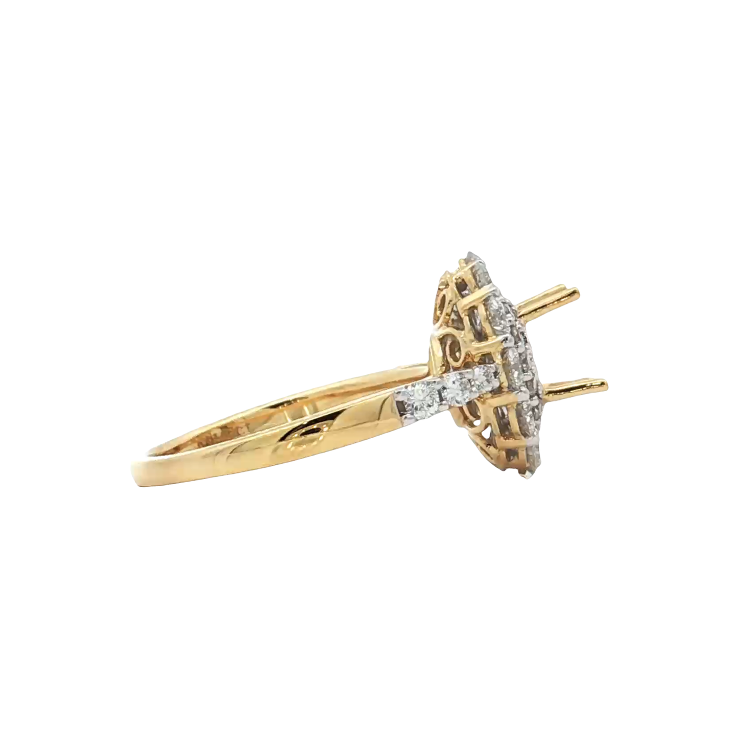 Yellow Gold Diamond Bridal Setting
