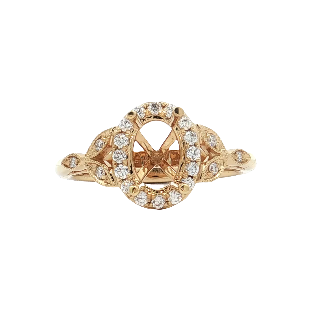 Yellow Gold Diamond Bridal Setting