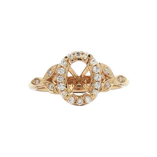 Yellow Gold Diamond Bridal Setting