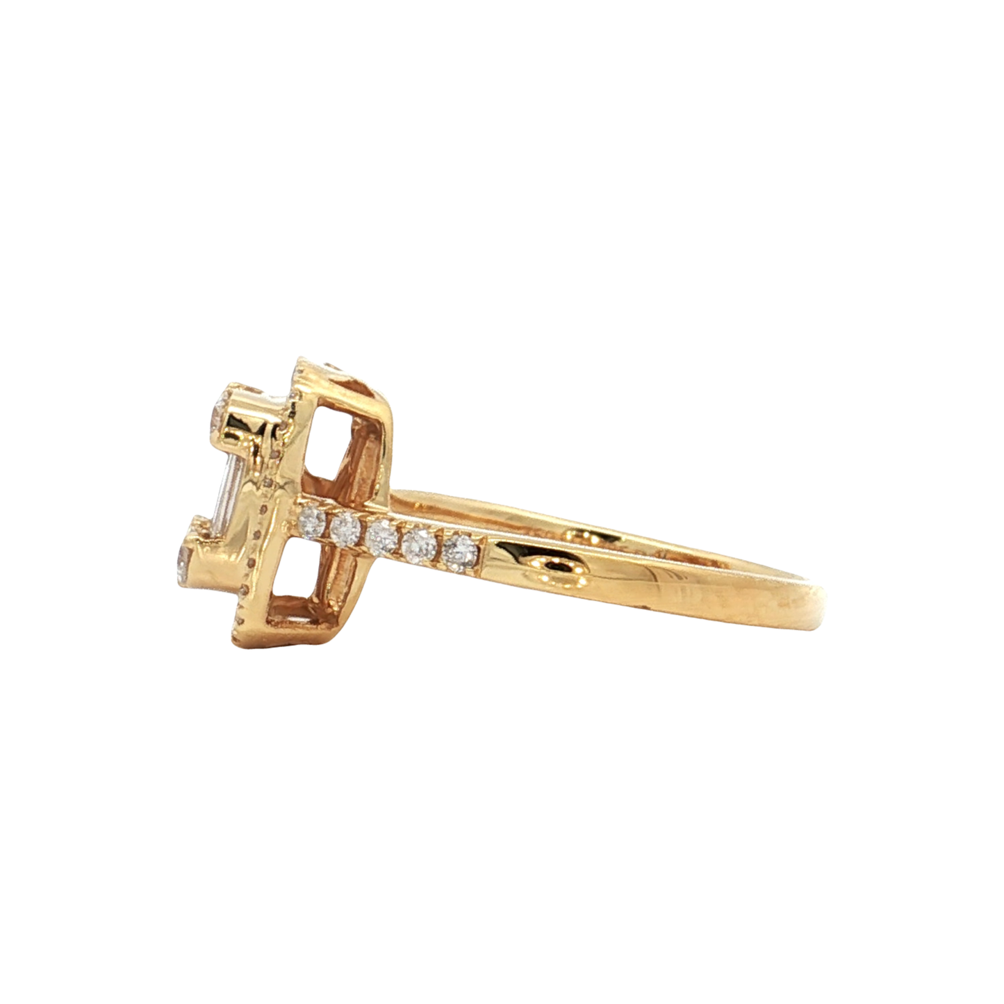 Yellow Gold Diamond Bridal Ring