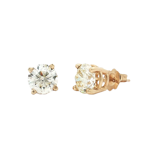 Yellow Gold Diamond Studs