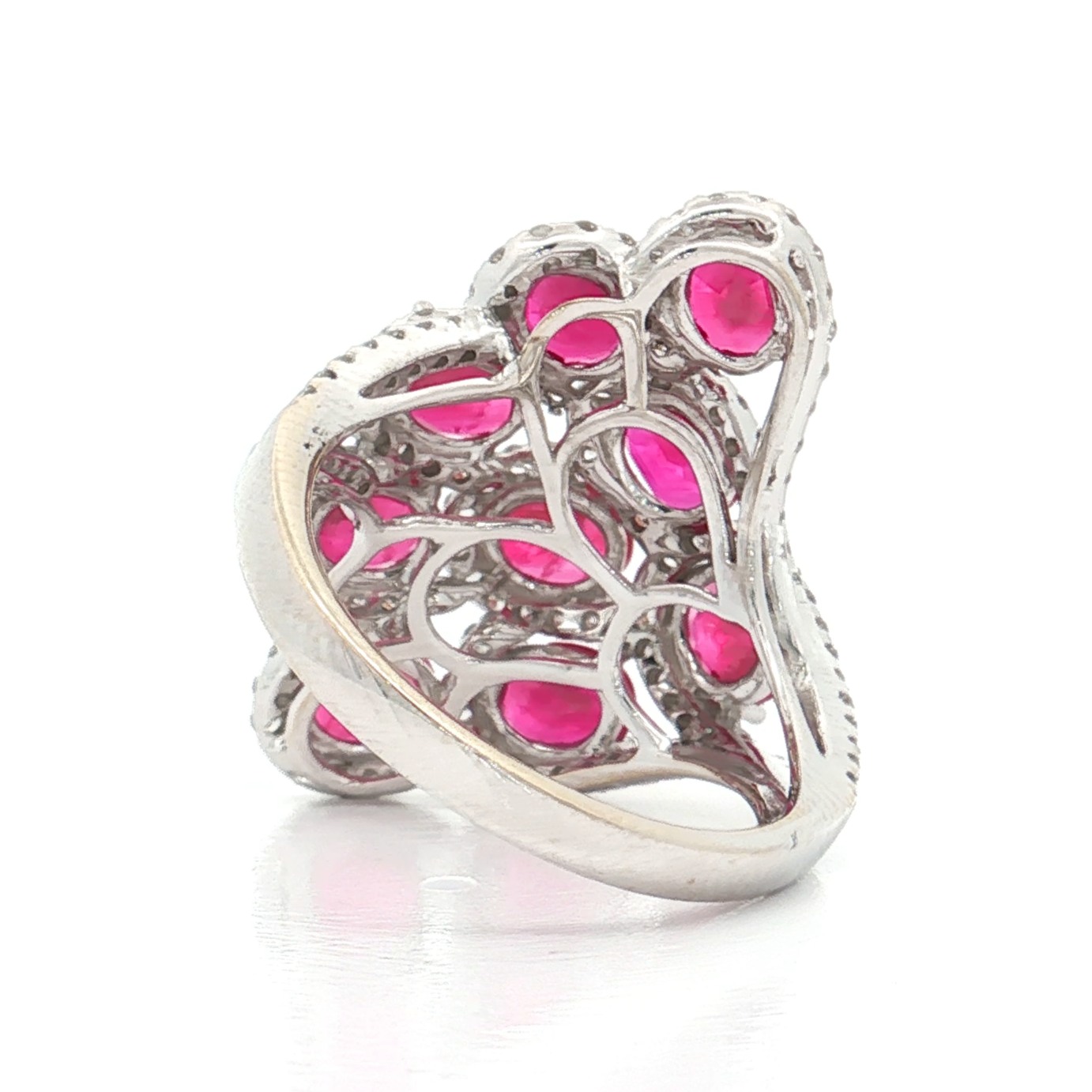 White Gold Ruby & Diamond Ring
