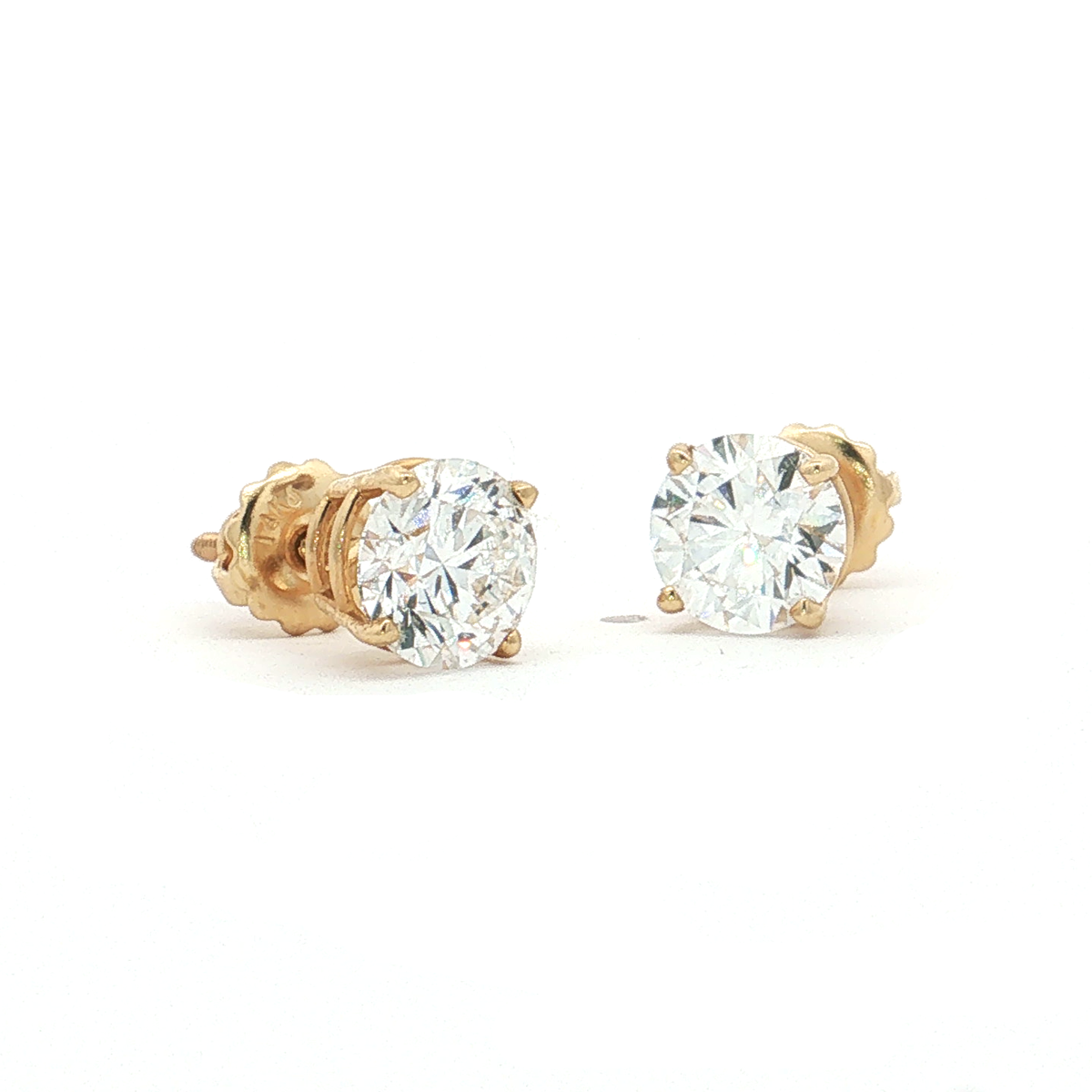 Yellow Gold Lab-Diamond Studs