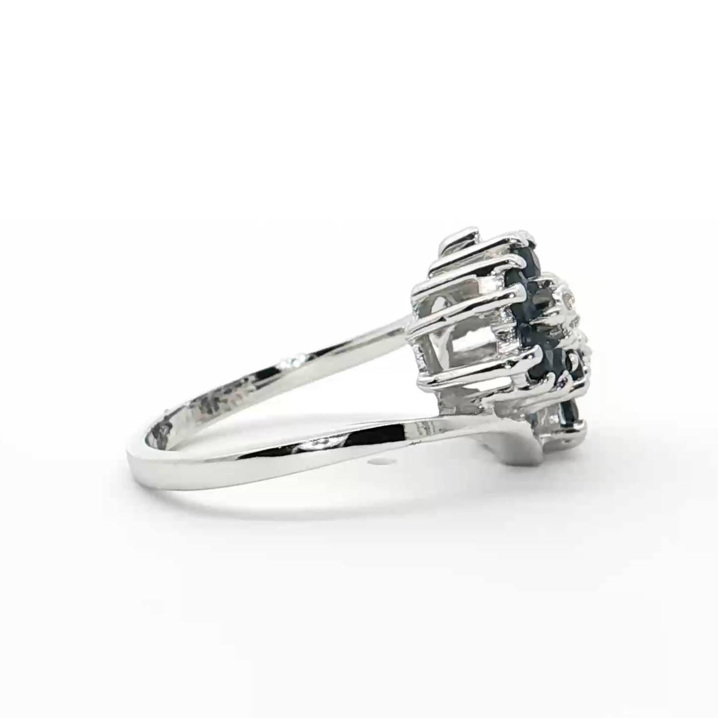 White Gold Sapphire & Diamond Ring