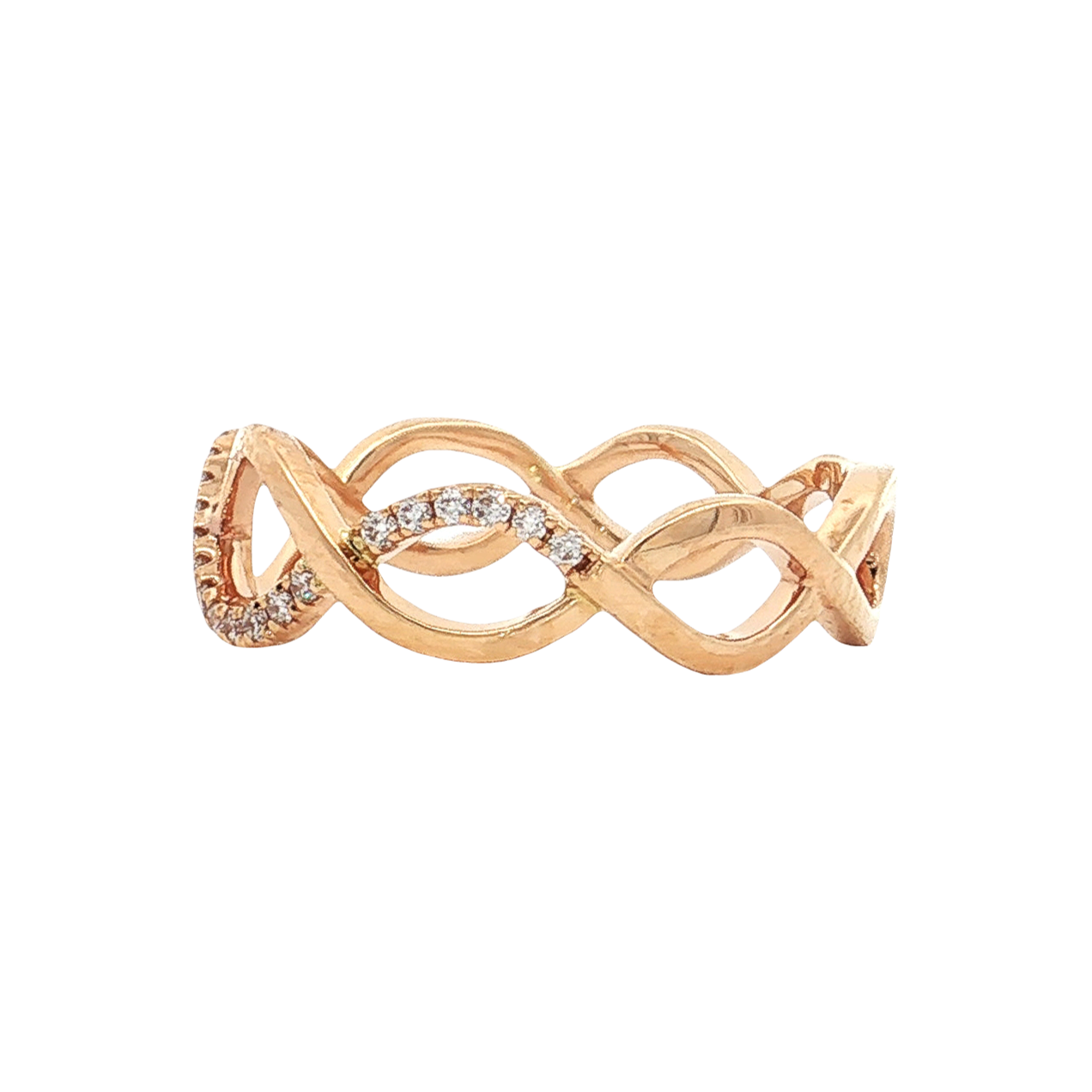 Rose Gold Diamond Fashion Band