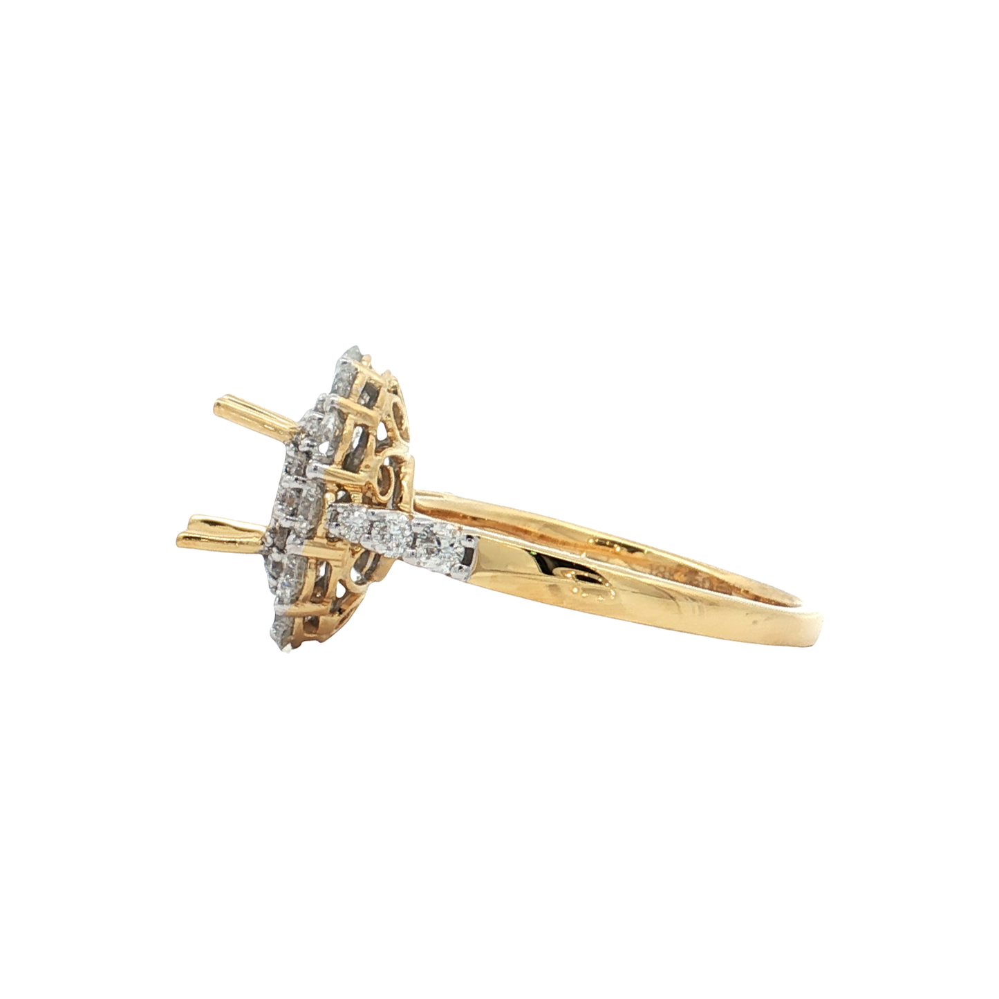 Yellow Gold Diamond Bridal Setting