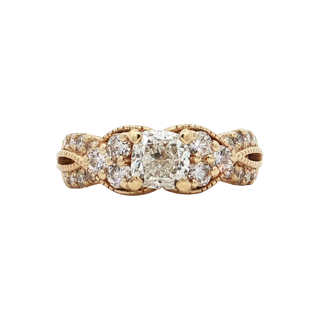 Yellow Gold Diamond Bridal Ring