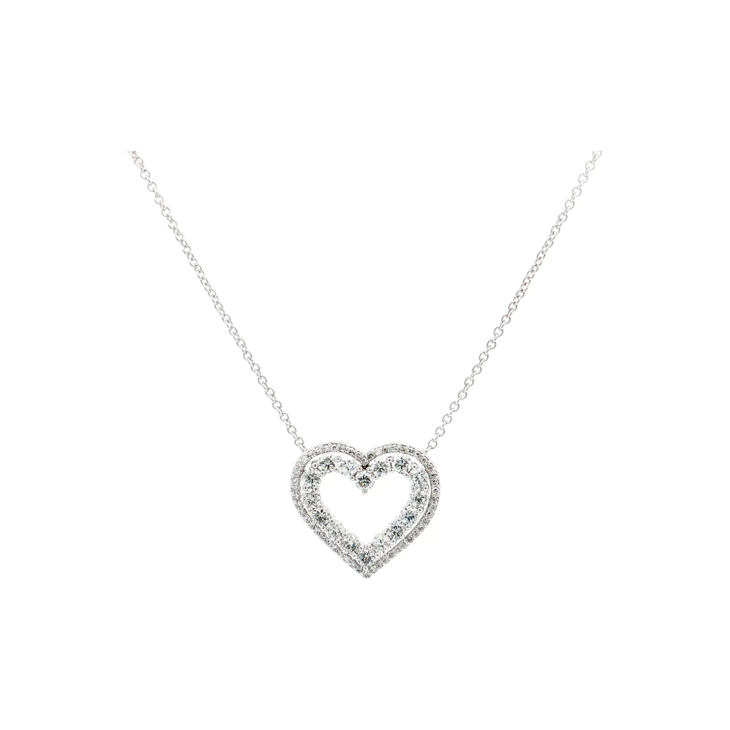 White Gold Diamond Heart Pendant