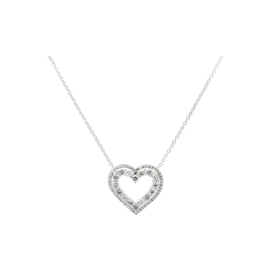 White Gold Diamond Heart Pendant