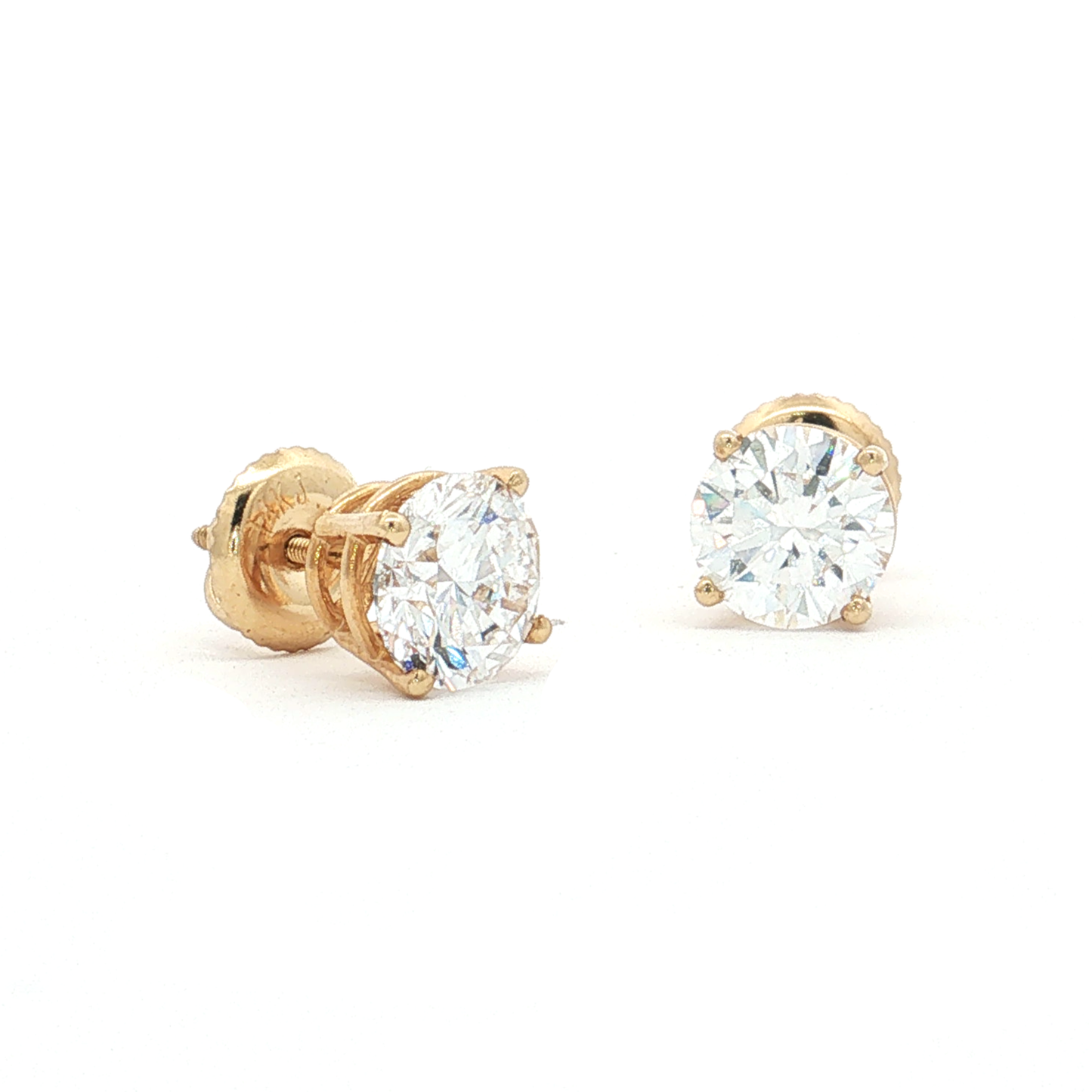 Yellow Gold Lab-Diamond Studs