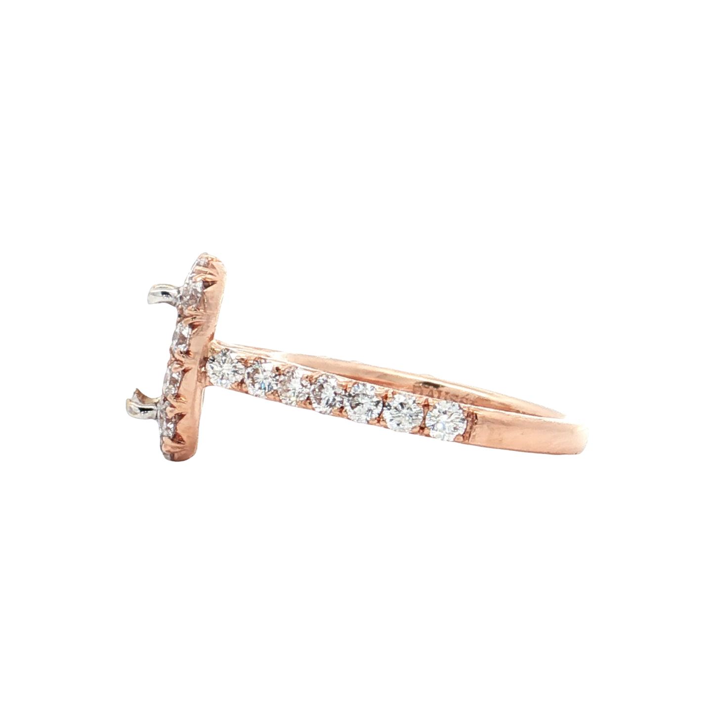 Rose Gold Diamond Bridal Setting