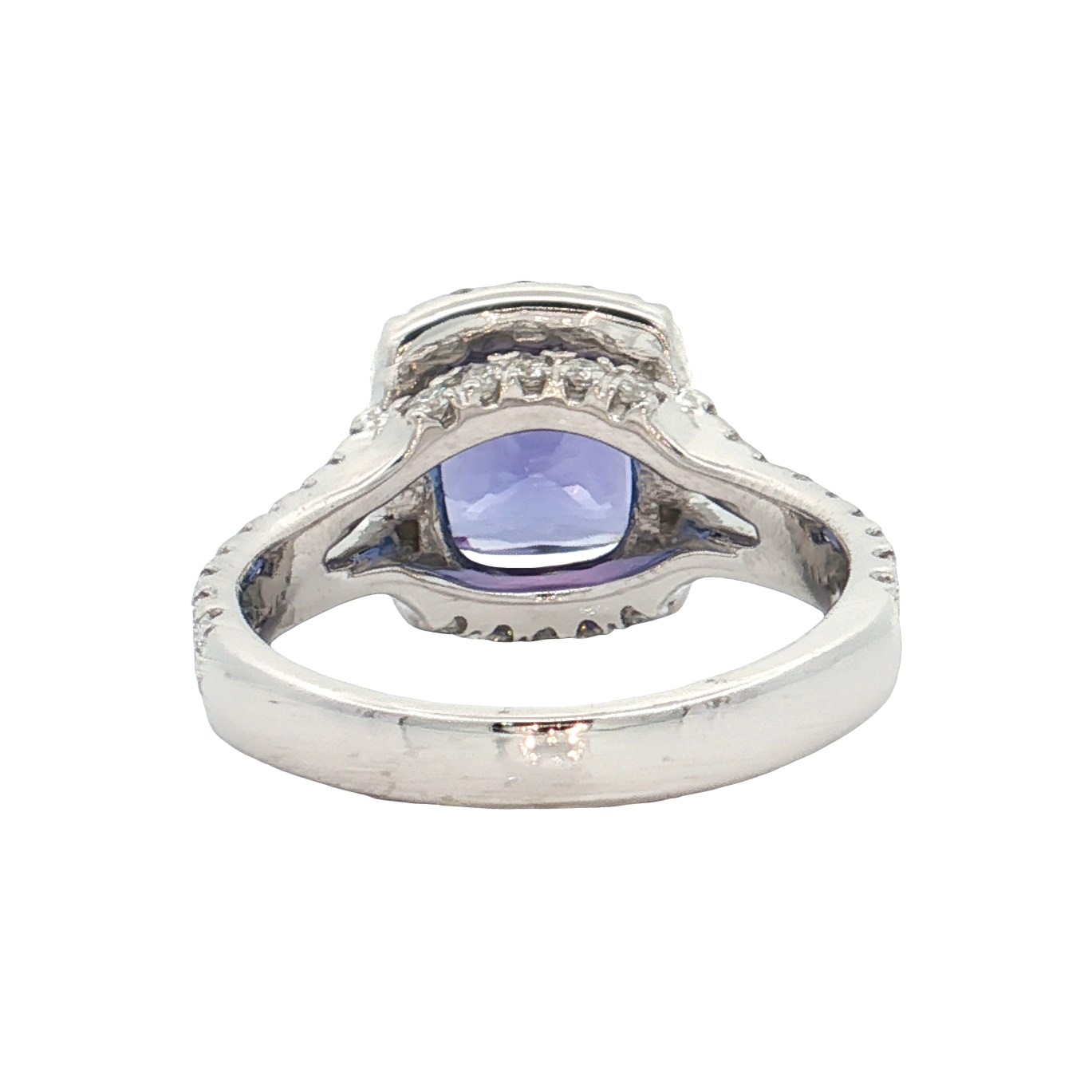 White Gold Tanzanite & Diamond Ring