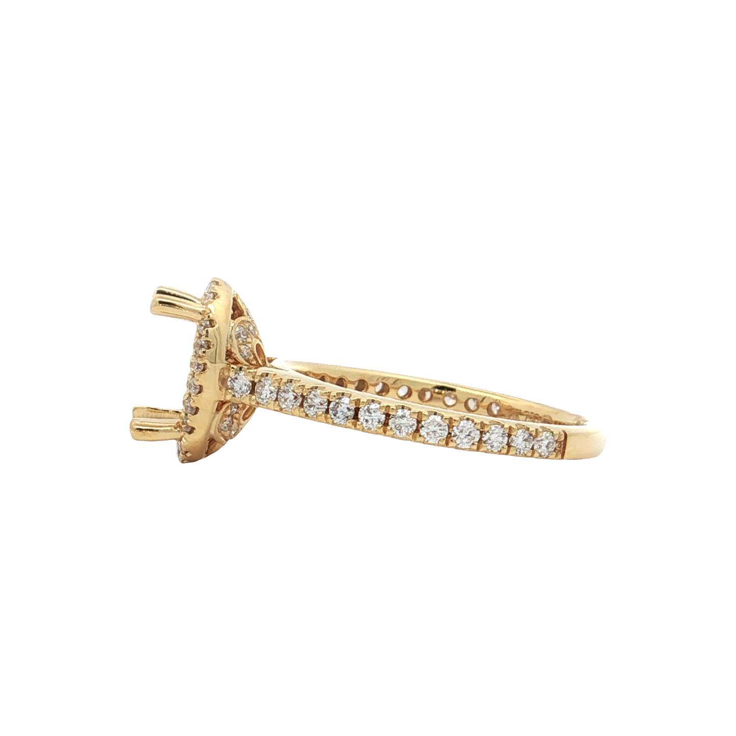 Yellow Gold Diamond Bridal Setting