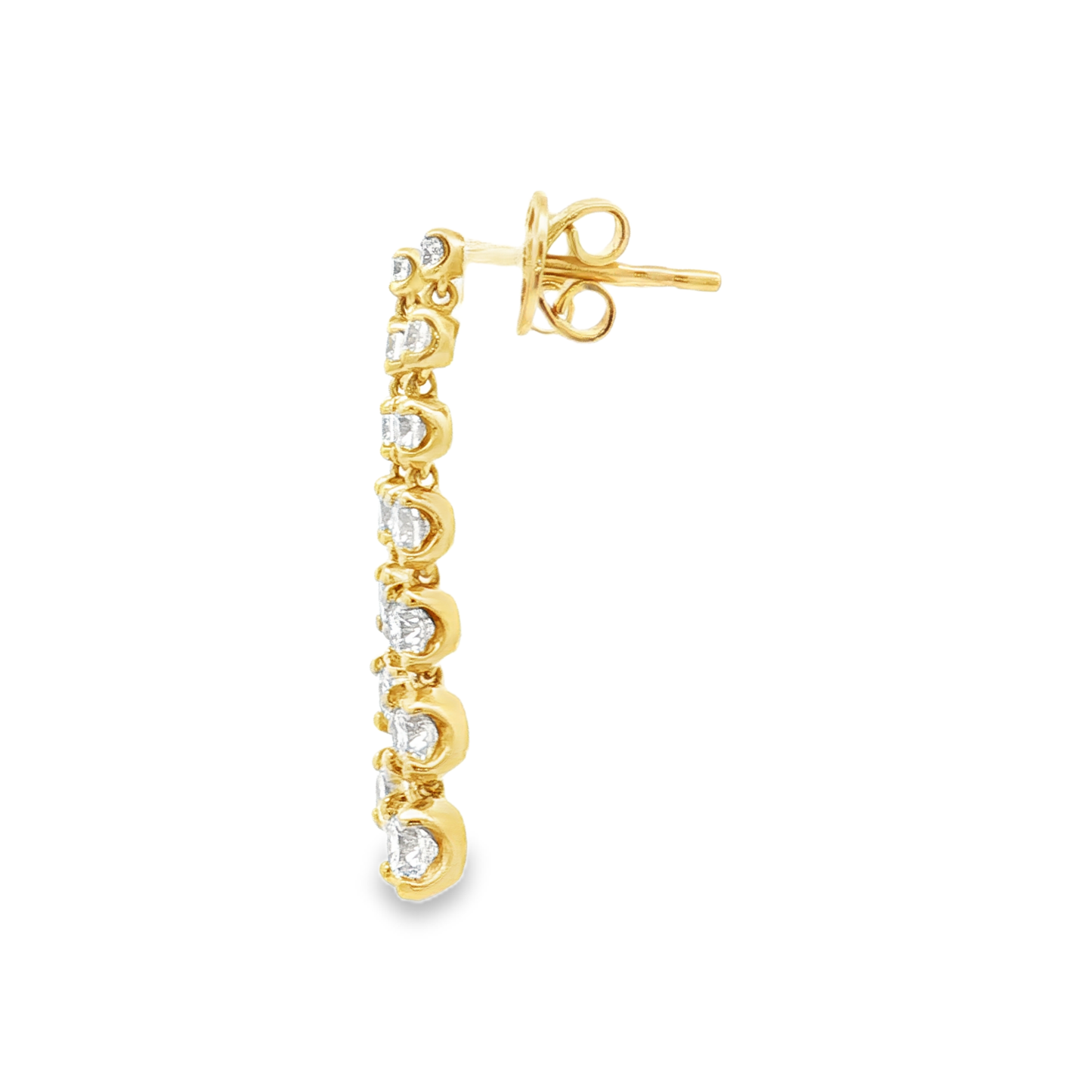 Yellow Gold Diamond Earrings
