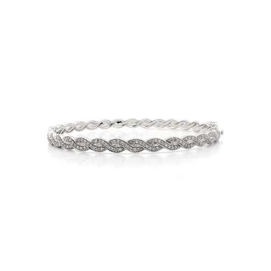 White Gold Diamond Bangle