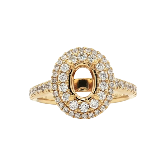 Yellow Gold Diamond Bridal Setting