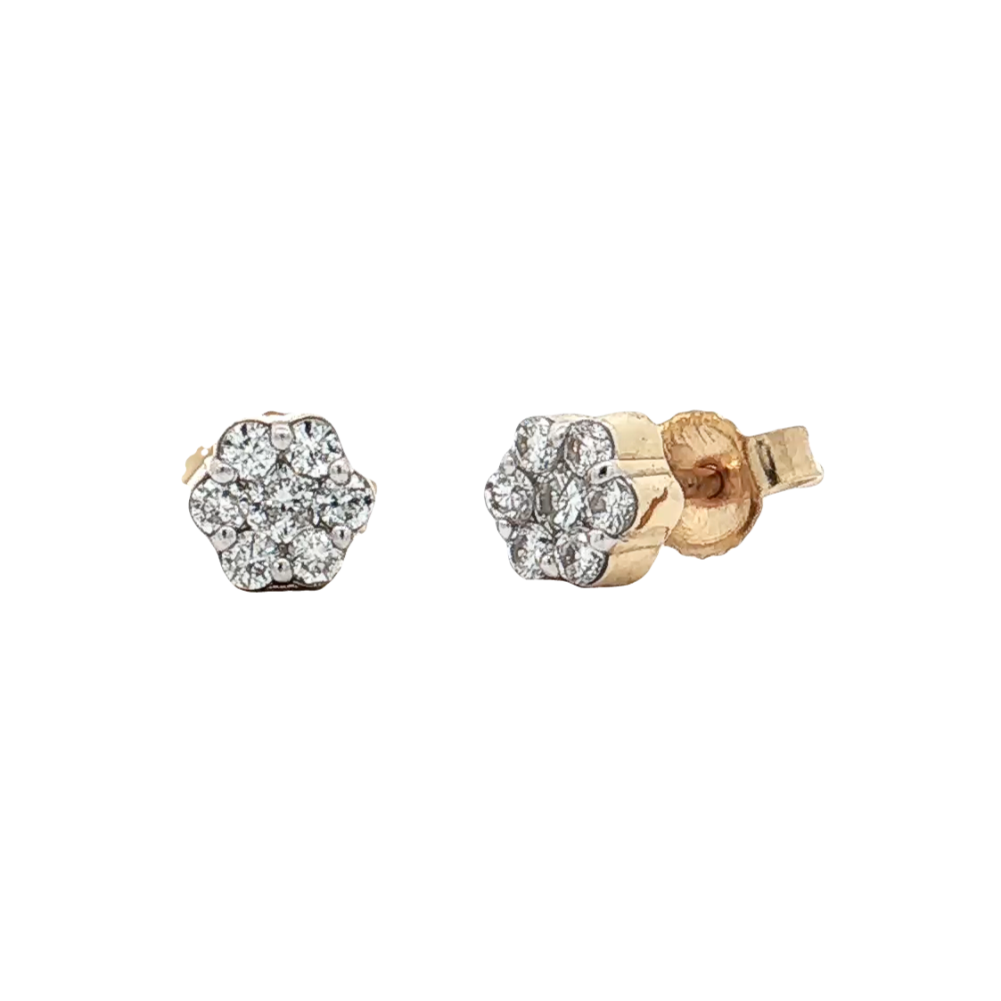 Yellow Gold Diamond Studs