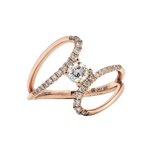 Rose Gold Diamond Fashion Ring