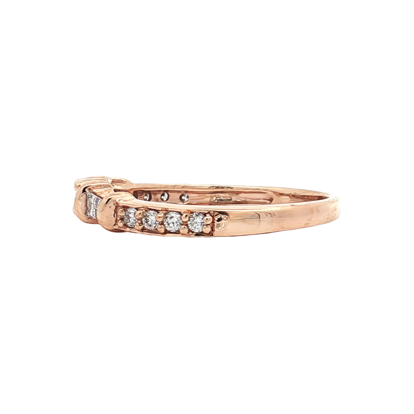Rose Gold Diamond Wedding Band