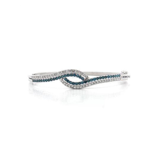 White Gold Diamond Bangle