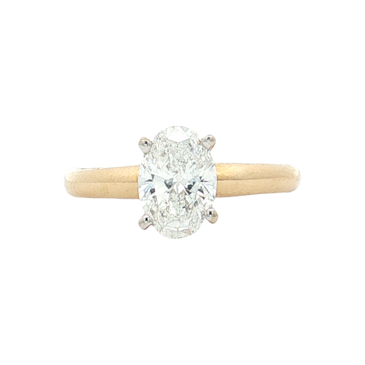 Yellow Gold Lab-Diamond Ring