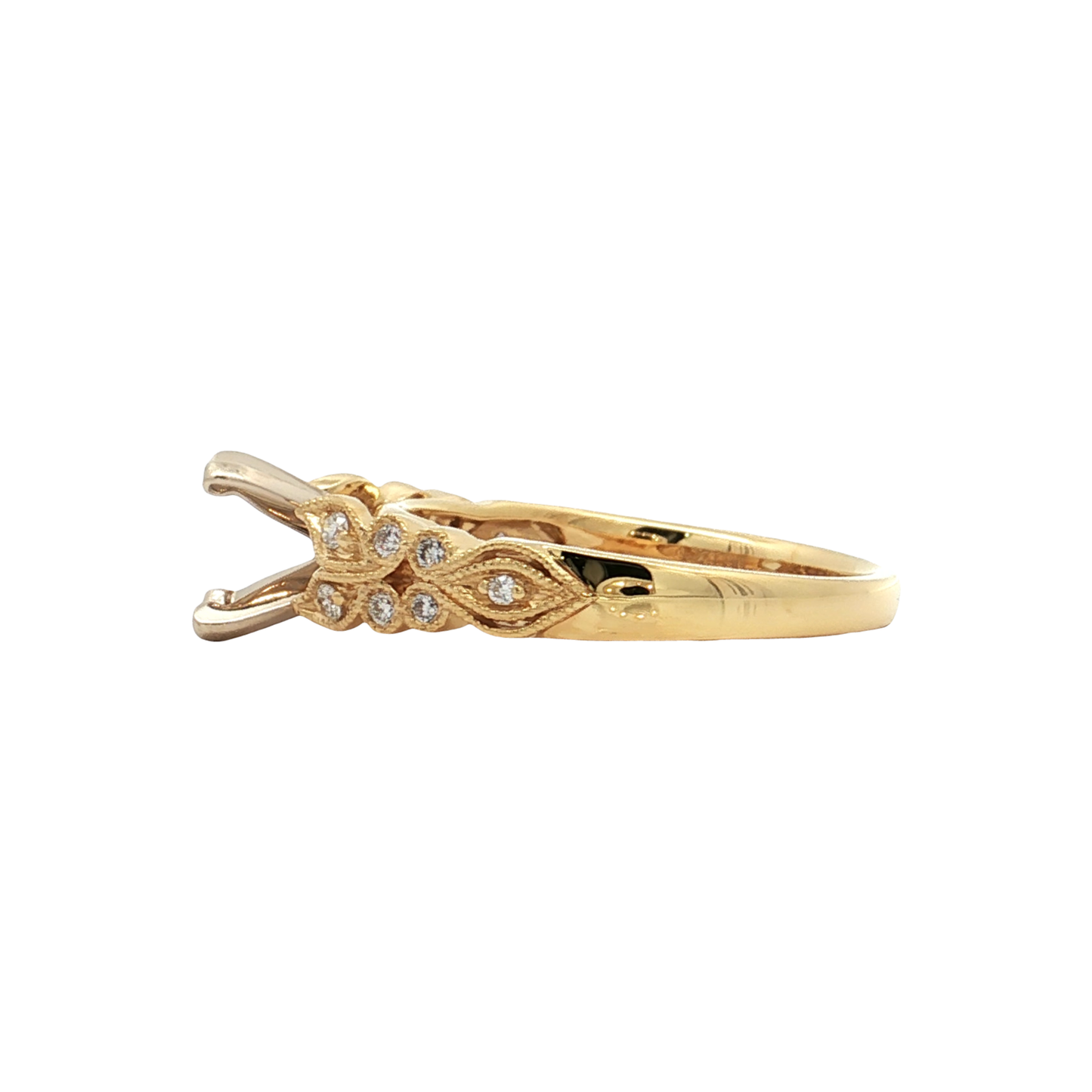 Yellow Gold Diamond Bridal Setting