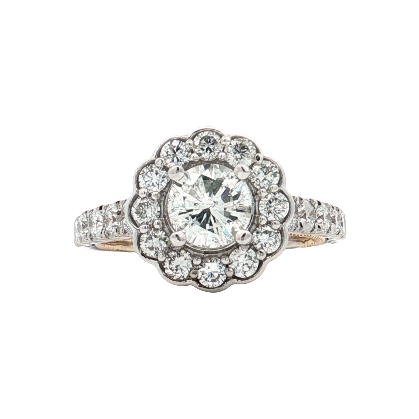 White & Yellow Diamond Bridal Ring