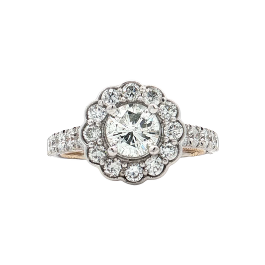 White & Yellow Diamond Bridal Ring