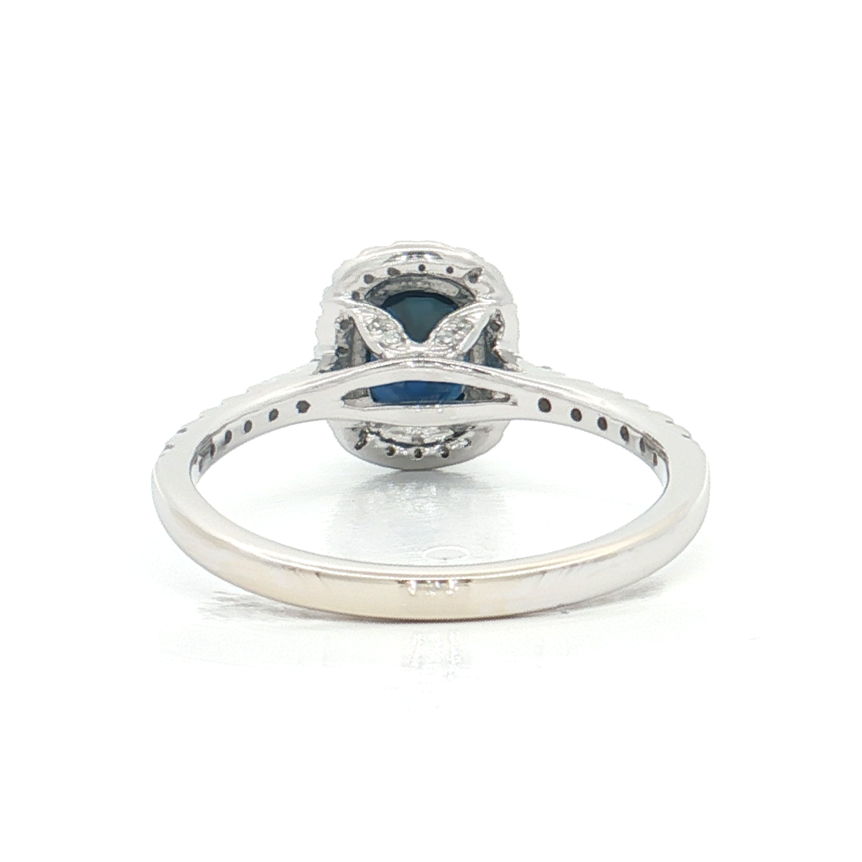 White Gold Sapphire & Diamond Ring