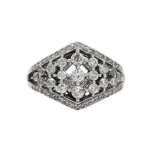 White Gold Diamond Fashion Ring