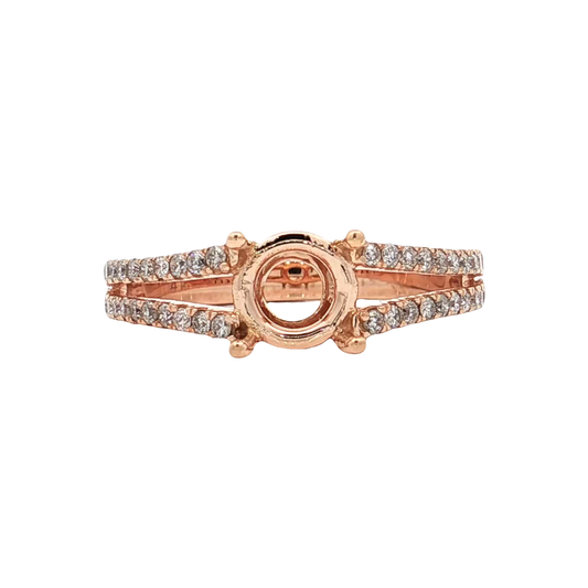 Rose Gold Diamond Bridal Setting