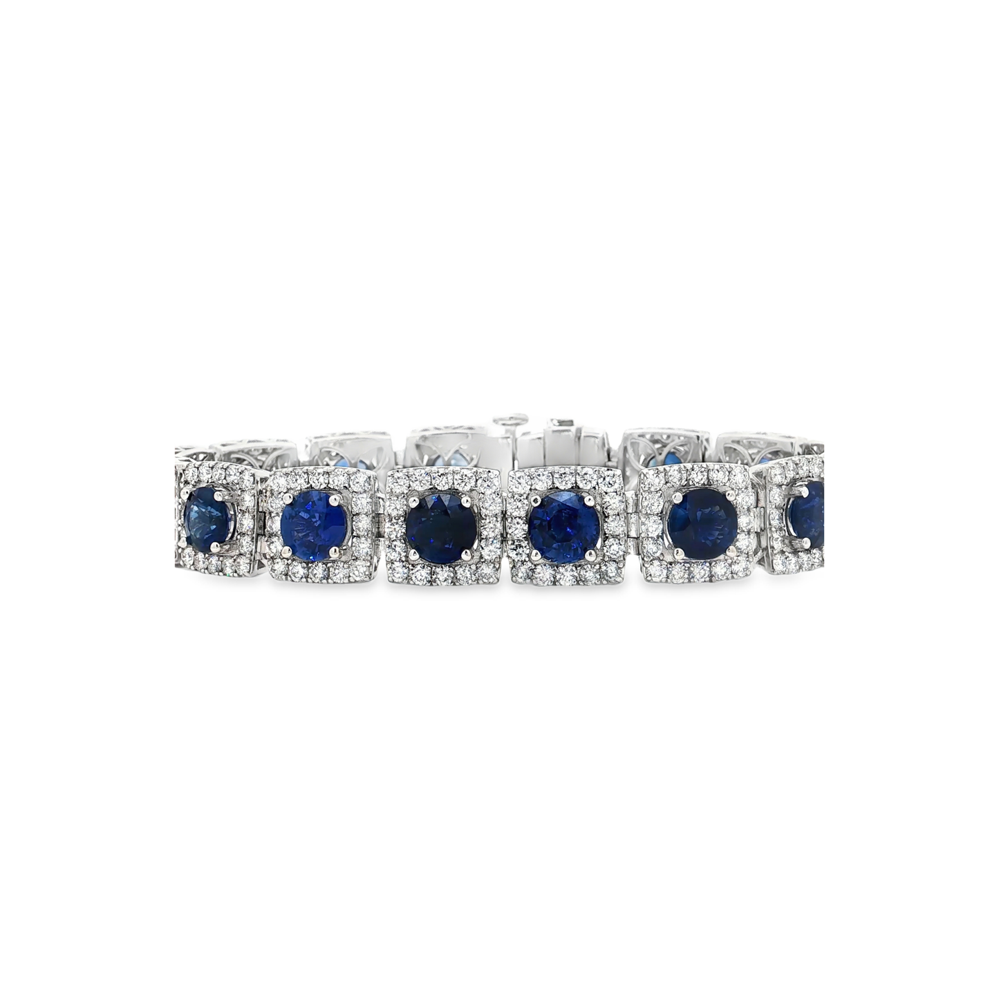 White Gold Sapphire & Diamond Bracelet