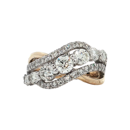 Yellow Gold Diamond Fashion Ring