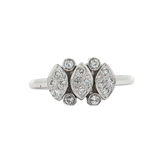 White Gold Diamond Fashion Ring