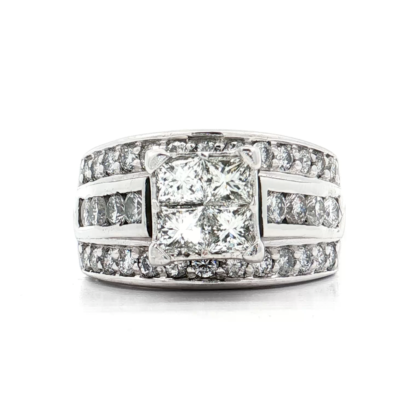 White Gold Diamond Bridal Ring