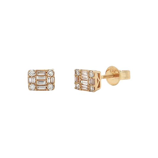 Yellow Gold Diamond Studs
